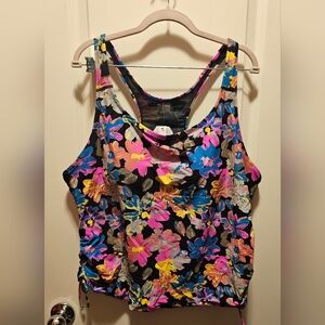 NWT Calypsa Maya swim top 3X tankini with cinched sides